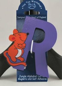 The Toy Workshop - Magnetic Jungle Alphabet Letter - Blue "R" - Rat