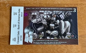 New England Patriots Seattle Seahawks 17.10.04 NFL Ticket Tom Brady TD - Bild 1 von 2