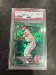 2025 Bowman Sapphire - Chrome Prospect Green /99 Travis Bazzana #BCP-131 PSA 10 - Bild 1 von 2