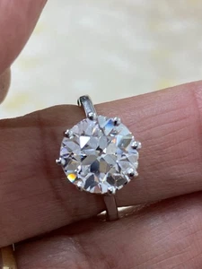 GIA 4.20 ct Natural Old European Brilliant Cut Diamond F color - HMC300BA - Picture 1 of 5