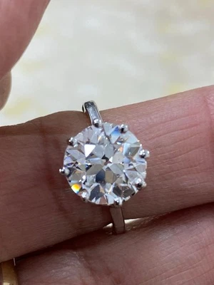 GIA 4.20 ct Natural Old European Brilliant Cut Diamond F color - HMC300BA - Image 1 of 4