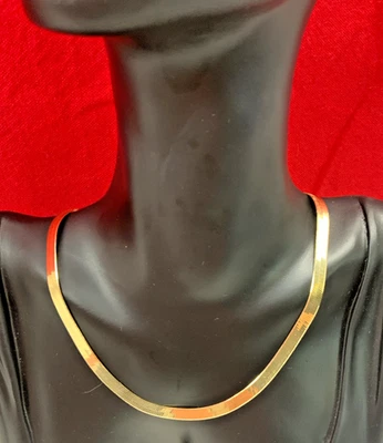 Collar de cadena Giani Bernini 14" espiga chapado en oro 14K plata 925 RP $180 Foto 1 de 4