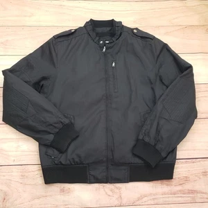 Zara Man Jacke Herren XL schwarz Bomber Full Zip kariert gefüttert leicht Freizeit - Bild 1 von 9