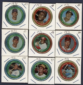 1971 TOPPS BASEBALL 9 COINS - Picture 1 of 2