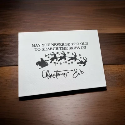 “Christmas Eve” Handmade Canvas Sign, Rustic Look, Home Decor, 12X16 Inches - Image 1 of 2