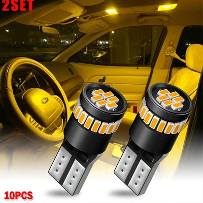 2Set 10x AUXITO T10 168 194 Amber LED Front Side Marker Light for Chevy Malibu T - Image 1 of 4