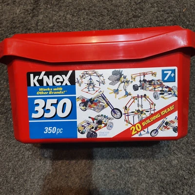 K'nex 350 Pcs In Storage Bin With 20 Building Ideas Counted - Image 1 of 4