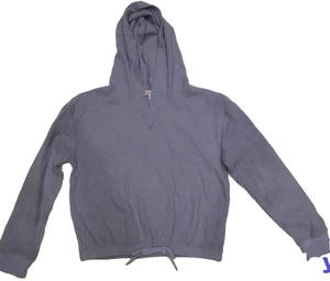 New with Tags Love Glam Girl Ela Cinch Bottom Hoodie Blue Sz L - Picture 1 of 5