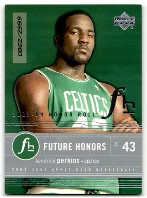 2003-04 Upper Deck Honor Roll #94 Kendrick Perkins #/2999 Boston Celtics novato Foto 1 de 2