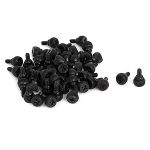 Vis a molette pour boitier d'ordinateur M3.5 Vis a oreilles noires 50 piece1977 - Afbeelding 1 van 3