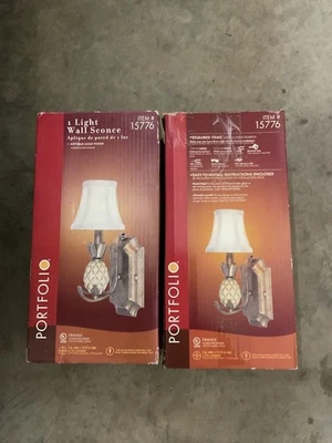 2 New in Box Portfolio Light Wall Sconce Item # 15776 - Image 1 of 3
