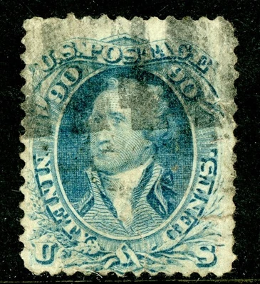 USA 1861 Washington 90¢ Blue  Scott #72 Used N930 - Image 1 of 4