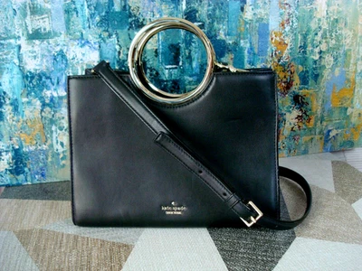 Bolso de Mano Bandolera Kate Spade Cuero Negro "White Rock Road Sam" Foto 1 de 4