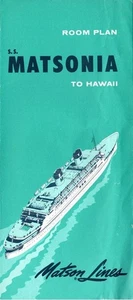 1950s Matson Lines  MATSONIA Deck Plan Booklet w/ Interior Photos & 6 Decks - Picture 1 of 3