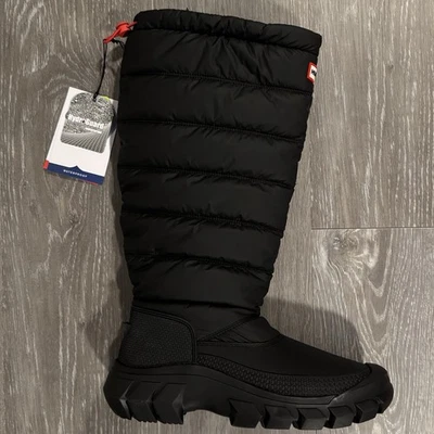 Bota de nieve Hunter negra intrepid alta para mujer talla 10 Foto 1 de 4