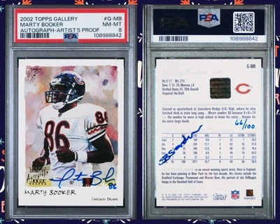 2002 Gallery Artists Proof #/100 Dual Signed Marty Booker Stephen Gardner cc17 - Image 1 of 3