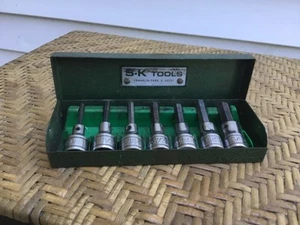 VTG S-K Tools USA 7pc 3/8 Drive SAE Hex Bit Socket Set in Metal Case 1/8"-3/8" - Picture 1 of 6