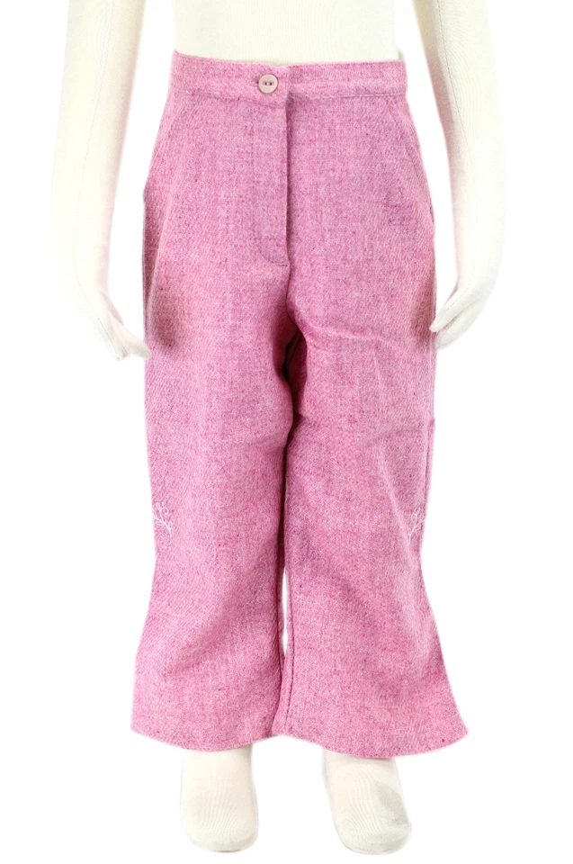 JACADI девочки Arborer фарфора розовый шерсти Bleend расклешенный брюки размер 4 лет новый с Ярлыками $64 - Изображение 1 из 4