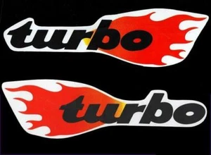 CALCOMANÍAS DE DECORACIÓN DE MOTOCICLETA GUARDABARROS DE DOS LADOS PUERTA COCHE PEGATINAS Turbo LLAMAS - Imagen 1 de 3