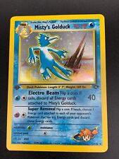 Misty's Golduck 12/132 SWIRL Holo Rare 1st Edition Gym Challenge Pokemon NM 2000