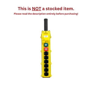 CONDUCTIX 80 SERIES - 8-BUTTON PENDANT, 6 SINGLE-SPEED & MOMENTARY ON/OFF - Picture 1 of 4