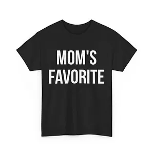 Mom T-shirt, Mom's Favorite Daughter Son Mother's Day Cute Shirt - Picture 1 of 9