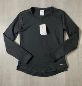 Women's Nike One Therma Fit Long Sleeve Top Size XS Black NEW LS Pullover - Picture 1 of 4