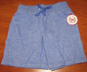 NEW SO GIRLS AMPARO BLUE BERMUDA SHORTS SZ 7/8 - Picture 1 of 2