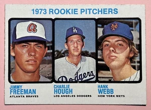 1973 Topps Rookie Pitchers - Jimmy Freeman/Charlie Hough/Hank Webb RC Atlanta - Picture 1 of 3