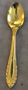 Prestige Stainless Steel Gold Electroplate Demitasse Spoon - Picture 1 of 2