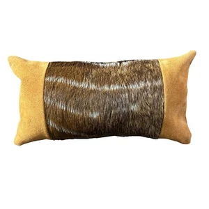 Nyala Skin Pillow Case Size:17x10" Real Nyala Cushion Case - Suede Side/Backing - Picture 1 of 4