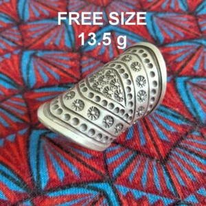 Fine Silver Rings Sterling 925 반지 Craft Free Size Vintage Luxury R641020 - Picture 1 of 5