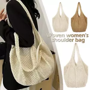Knitted Handbags Female Large Capacity Totes Women's Pack Summer Beach Bag F8L2 - Picture 1 of 13
