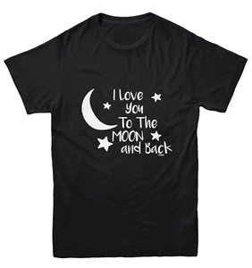 I Love You To The Moon And Back - Son Daughter Mom Dad Youth T-Shirt - Picture 1 of 20