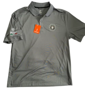Elevate Men's Logo Polo Gray Large East Block Coffee Co - Picture 1 of 7