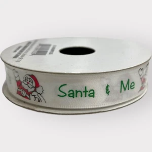 Cinta de Navidad 3 yardas 5/8 pulgadas rojo verde Santa & Me - Imagen 1 de 5