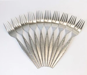10 Ten Oneida Community Venetia Pattern Stainless Steel Dinner Forks Lot/Set - Picture 1 of 4