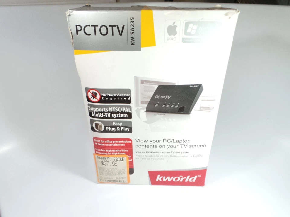 PCtoTV projecter - present from PC, laptop or Mac onto TV (no hdmi port needed) - Image 1 of 2
