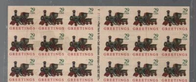 Usa: 1992; Scott 2719a, booklet pane of 18 self-adhesive, trains, MNH. US143/ - Image 1 of 2