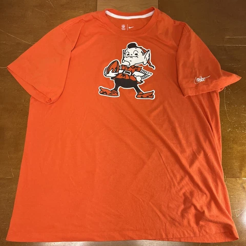 Cleveland Browns Shirt Mens 2XL Orange Short Sleeve Tri Blend Football NFL Nike Cover