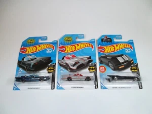 Hot Wheels Batman Classic TV Series Batmobile Black & Silver and Animated lot - Picture 1 of 1