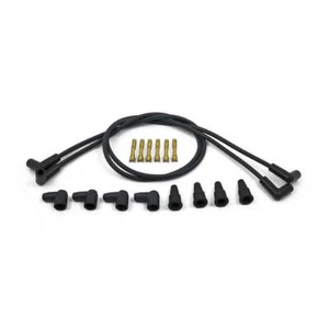 Compu-Fire Moto Motorcycle Motorbike Universal 8 MM Spark Plug 4 Wire Set Black - Picture 1 of 1