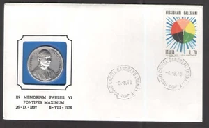 Italy 1978 Pope John Paul VI Coin Cover Christianity Religion Christmas - Picture 1 of 1