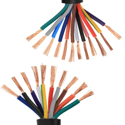 RVV Multi Core Flexible Cable Wire Stranded Black Sheathed Wire 5 6 7 8 10 Cores - Image 1 of 4