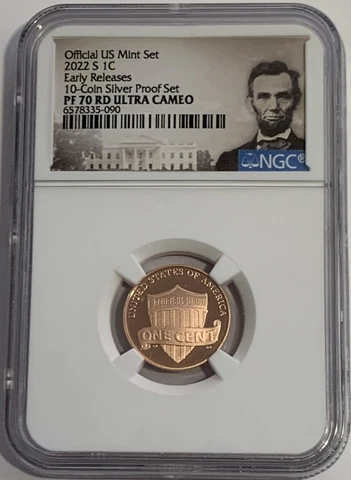 2022 S NGC PF70 ULTRA CAMEO PROOF SILVER LINCOLN SHEILD PENNY EARLY RELEASE 1C Cover
