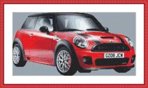 Mini Cooper Car Cross Stitch Kit - Picture 1 of 2