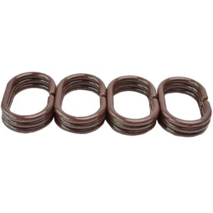 12 PCS Bathroom Accessories Shower Curtains Hooks Hanging Buckle (Brown) - Picture 1 of 1