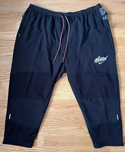 Nike Phenom Elite Wild Run Running 7/8 Pants Black DA1152-010 Men Size 3XL - Picture 1 of 11