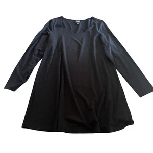 Eileen Fisher Womens Black LS Tunic Blouse Top, Size XL - Picture 1 of 9