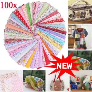 100Stück Stoffpakete Patchworkstoffe Patchwork Stoffe Baumwolle Stoffreste Reste - Bild 1 von 10